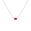 Birthstone Baguette Necklace