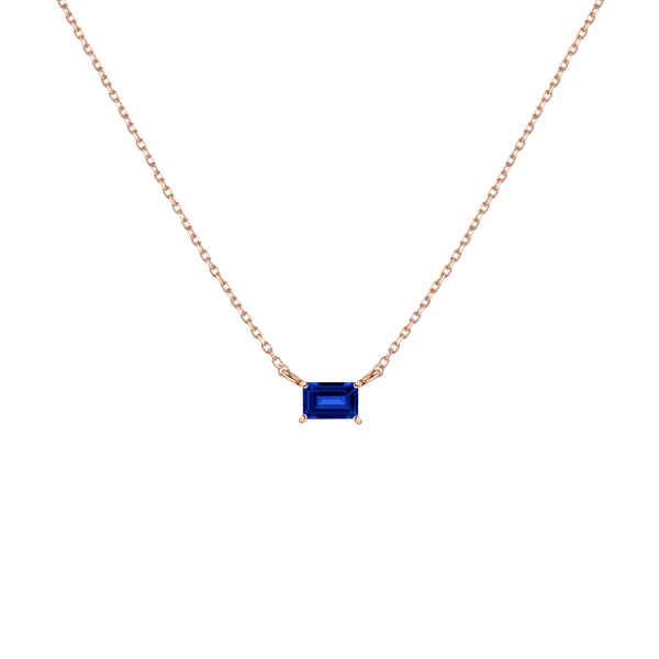 Birthstone Baguette Necklace
