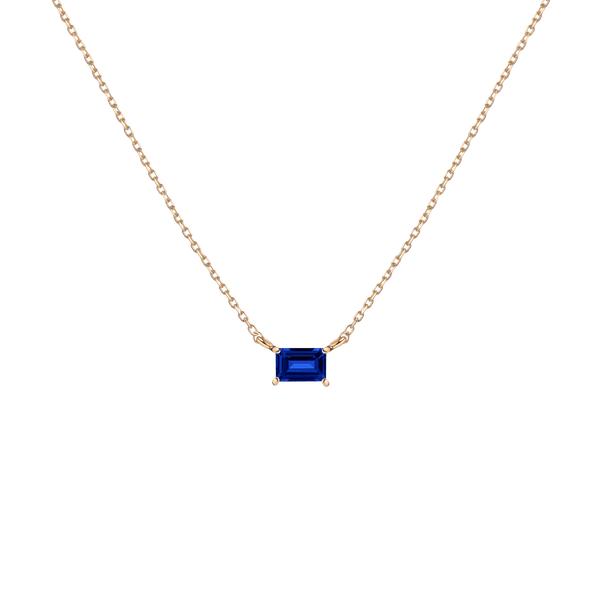 Birthstone Baguette Necklace