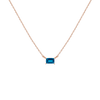 Birthstone Baguette Necklace