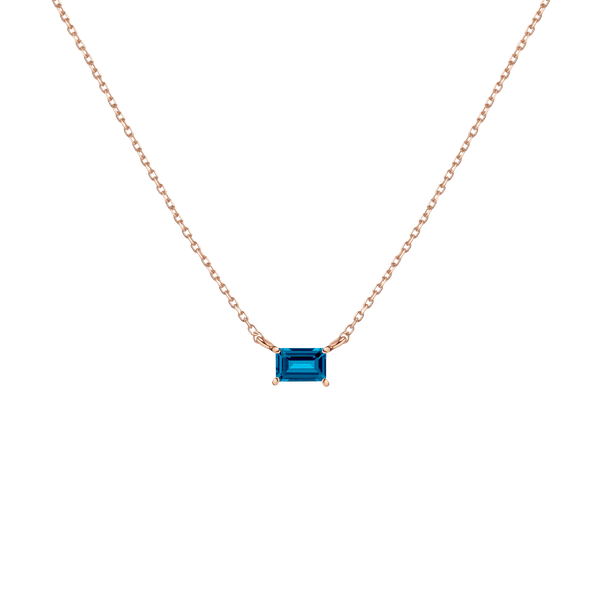 Birthstone Baguette Necklace