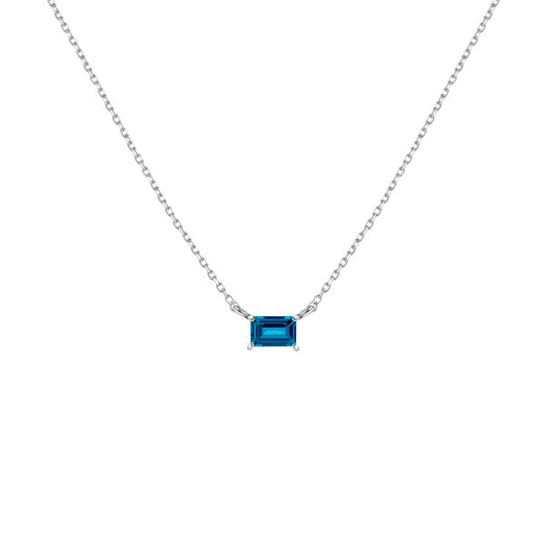 Birthstone Baguette Necklace