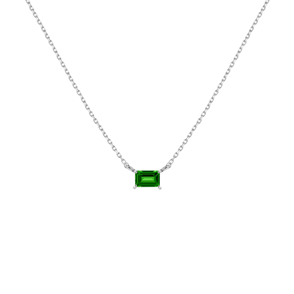 Birthstone Baguette Necklace