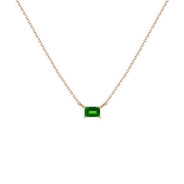 Birthstone Baguette Necklace