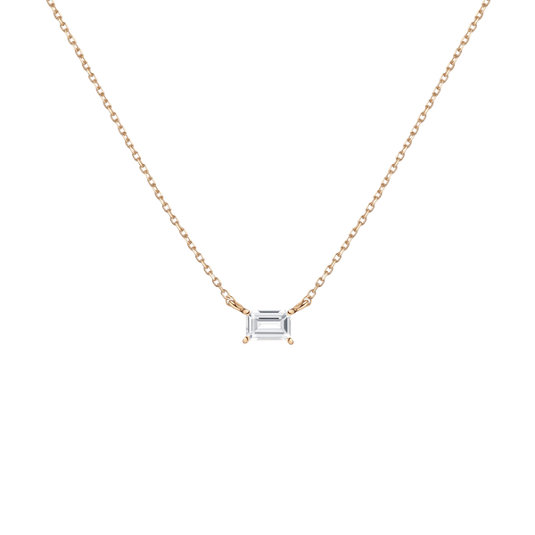 Birthstone Baguette Necklace