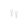 Pearl Drop Huggie Earrings