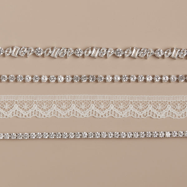 Lab Grown White Sapphire Three-Prong Tennis Bracelet