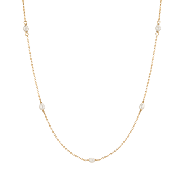 Organic Pearl Station Necklace