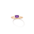 Birthstone Baguette Ring - Amethyst