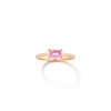 Birthstone Baguette Ring - Pink Tourmaline