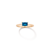 Birthstone Baguette Ring - Garnet