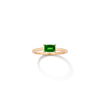 Birthstone Baguette Ring - Garnet