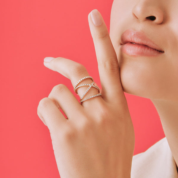 Diamond X Ring