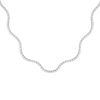 Lab Grown White Sapphire Wave Tennis Necklace