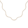 Lab Grown White Sapphire Wave Tennis Necklace