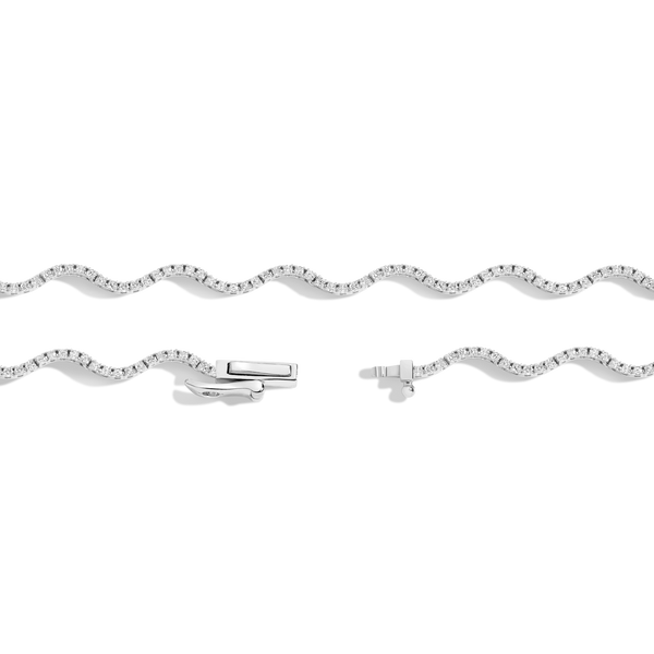 Lab Grown Diamond Wave Tennis Necklace