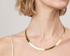 Solid Gold Herringbone Chain Necklace