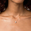 Round Gemstone Solitaire Necklace