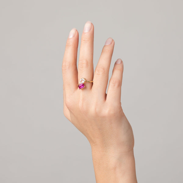 Toi et Moi Gemstone Heirloom Ring