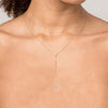 Diamond Bezel Lariat Necklace