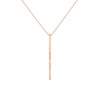 Long Gold Bar Drop Necklace