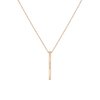 Short Gold Bar Drop Necklace