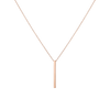 Short Gold Bar Drop Necklace