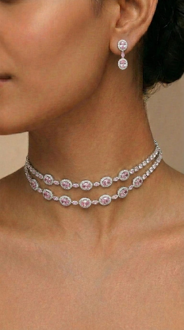 Double Layer Crystal Choker
