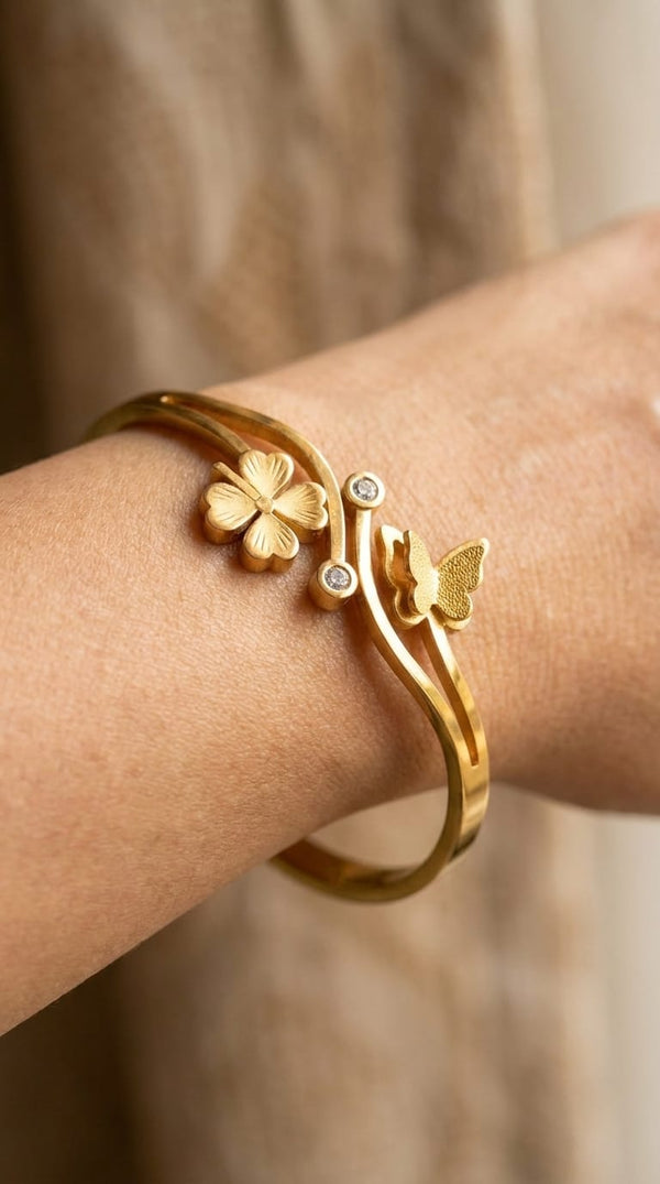 Butterfly Bloom Bangle Bracelet
