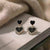 Midnight heart earrings