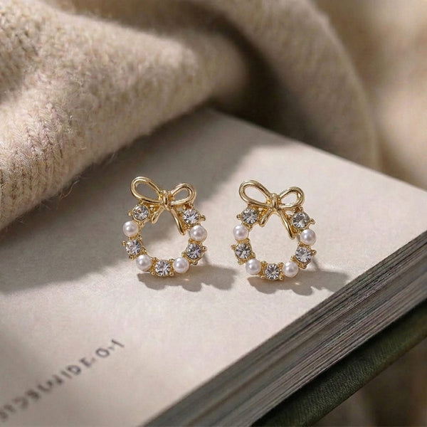 Sparkling Bow Earrings