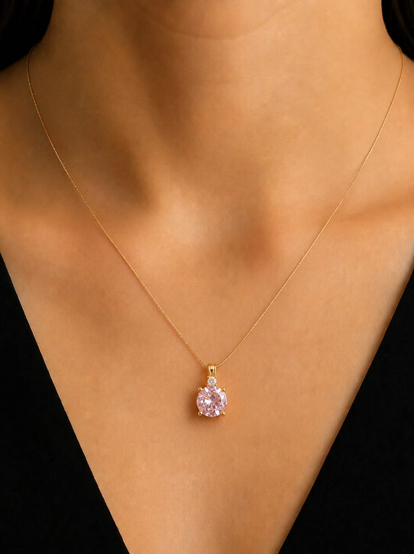 Blush Stone Minimal Pendant