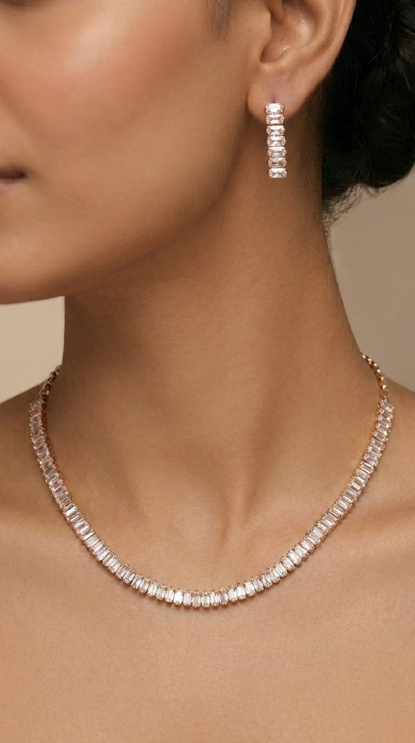 Classic Tennis Necklace Set