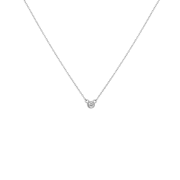 Mini Diamond Bezel Necklace
