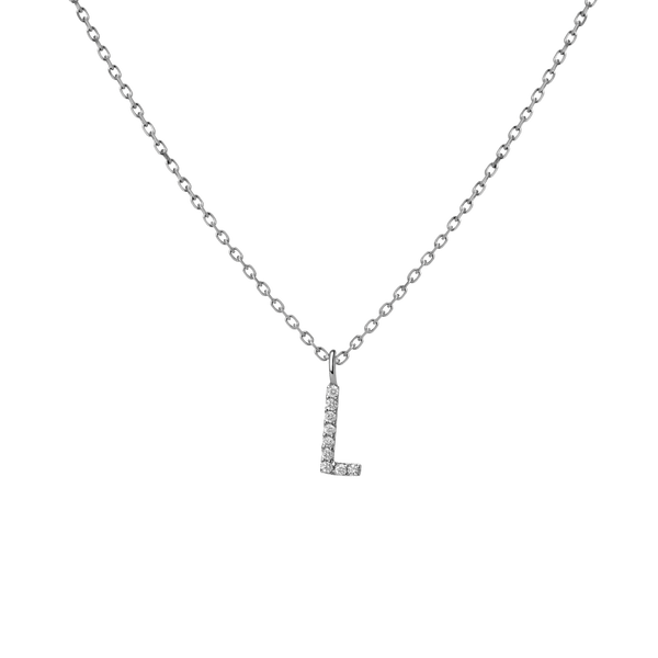 Classic Diamond Letter Necklace