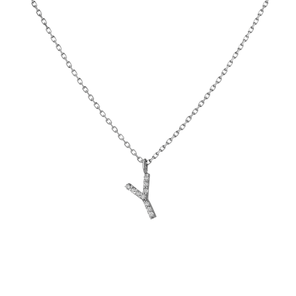 Classic Diamond Letter Necklace