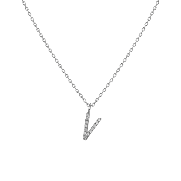 Classic Diamond Letter Necklace