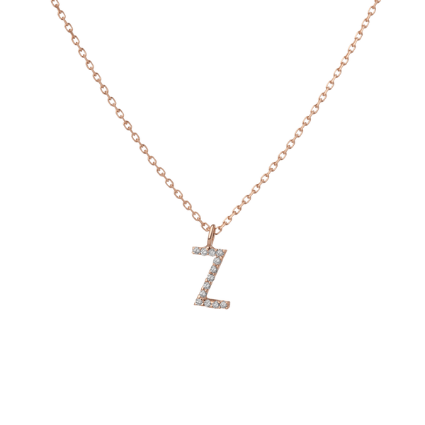 Classic Diamond Letter Necklace