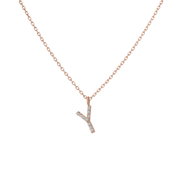 Classic Diamond Letter Necklace