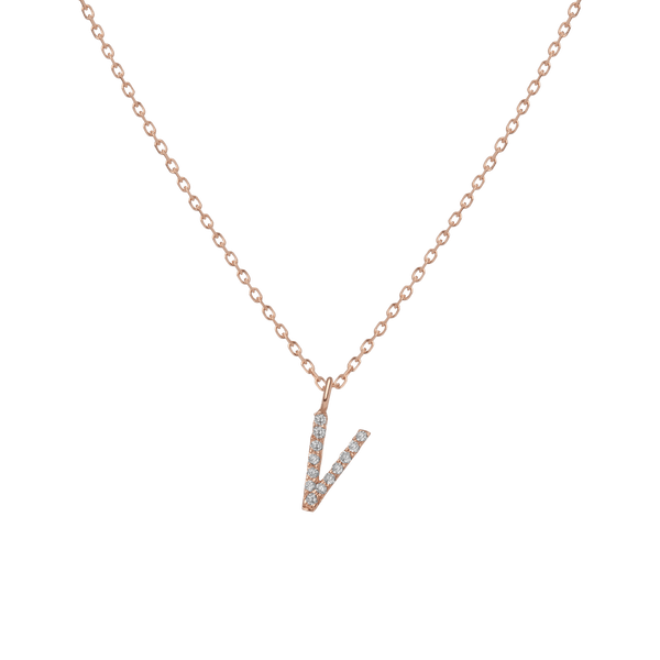 Classic Diamond Letter Necklace