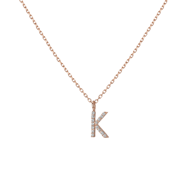 Classic Diamond Letter Necklace