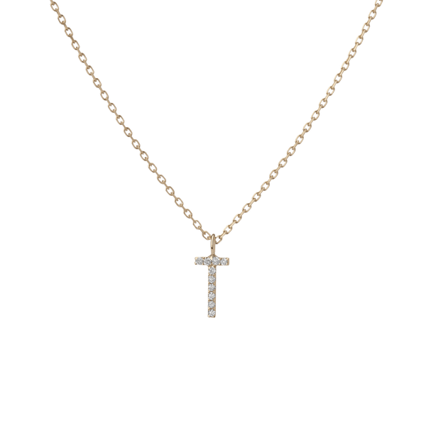 Classic Diamond Letter Necklace