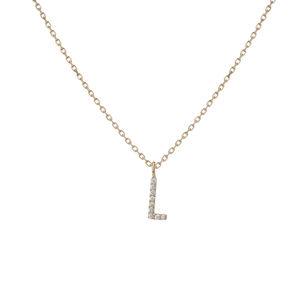 Classic Diamond Letter Necklace