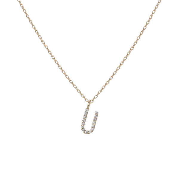 Classic Diamond Letter Necklace