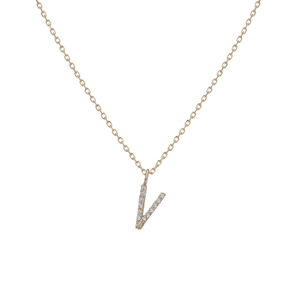 Classic Diamond Letter Necklace