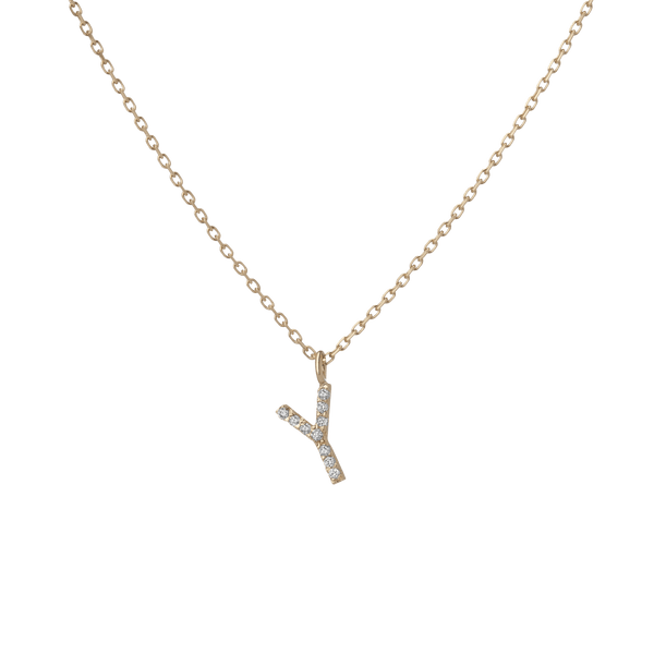 Classic Diamond Letter Necklace