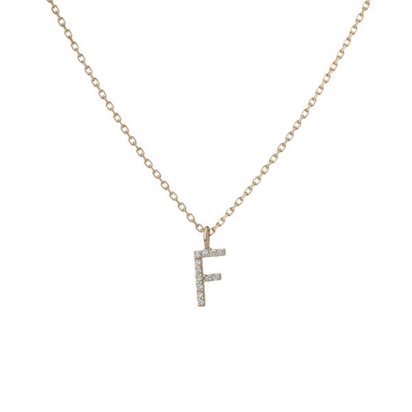 Classic Diamond Letter Necklace