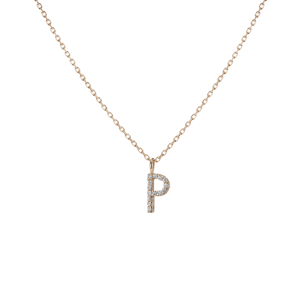 Classic Diamond Letter Necklace