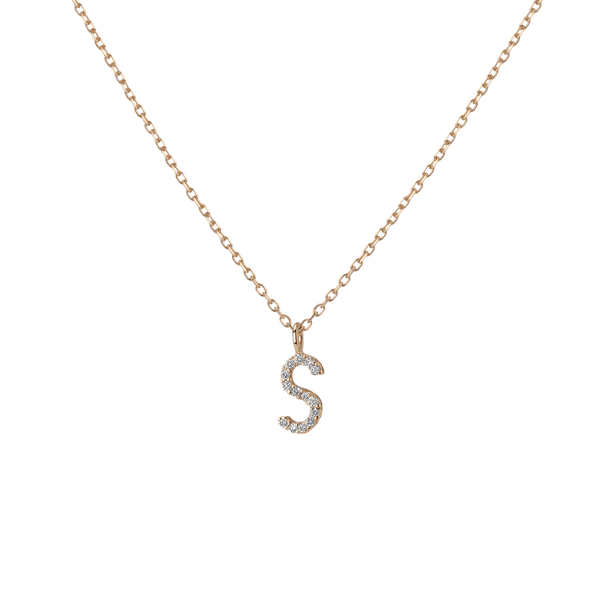 Classic Diamond Letter Necklace