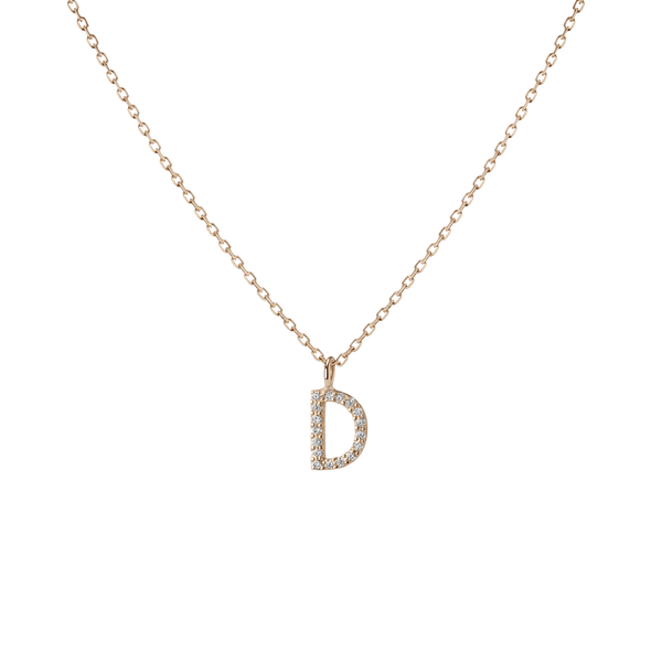 Classic Diamond Letter Necklace